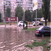 Потоп на Студенческой после ливня в Харькове
